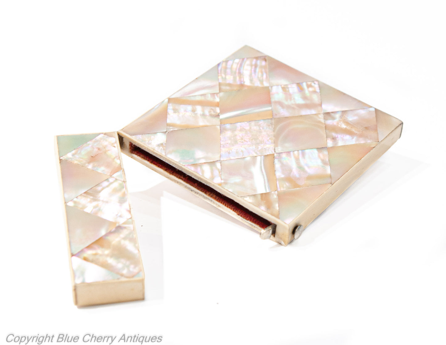 Mother of Pearl Iridescent Victorian Calling Card Case - Antique c1870 (Code 1927)