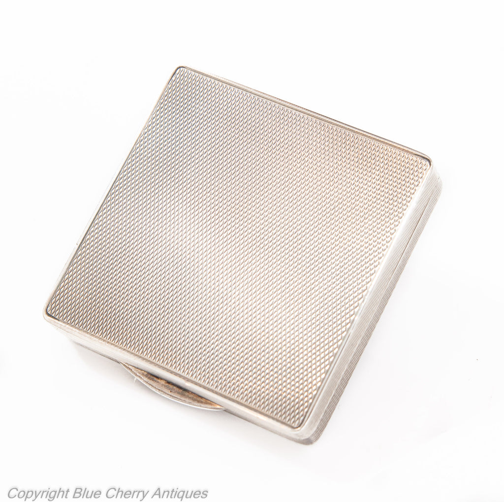 Fine Antique Silver Gilt & Hand Painted Enamel Compact HC Freeman Hatton Garden (Code 1941)