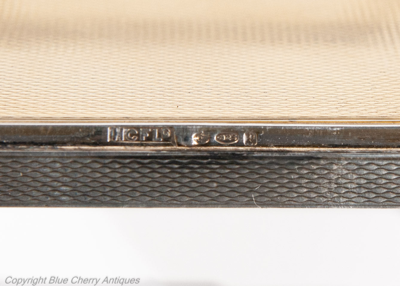 Fine Antique Silver Gilt & Hand Painted Enamel Compact HC Freeman Hatton Garden (Code 1941)