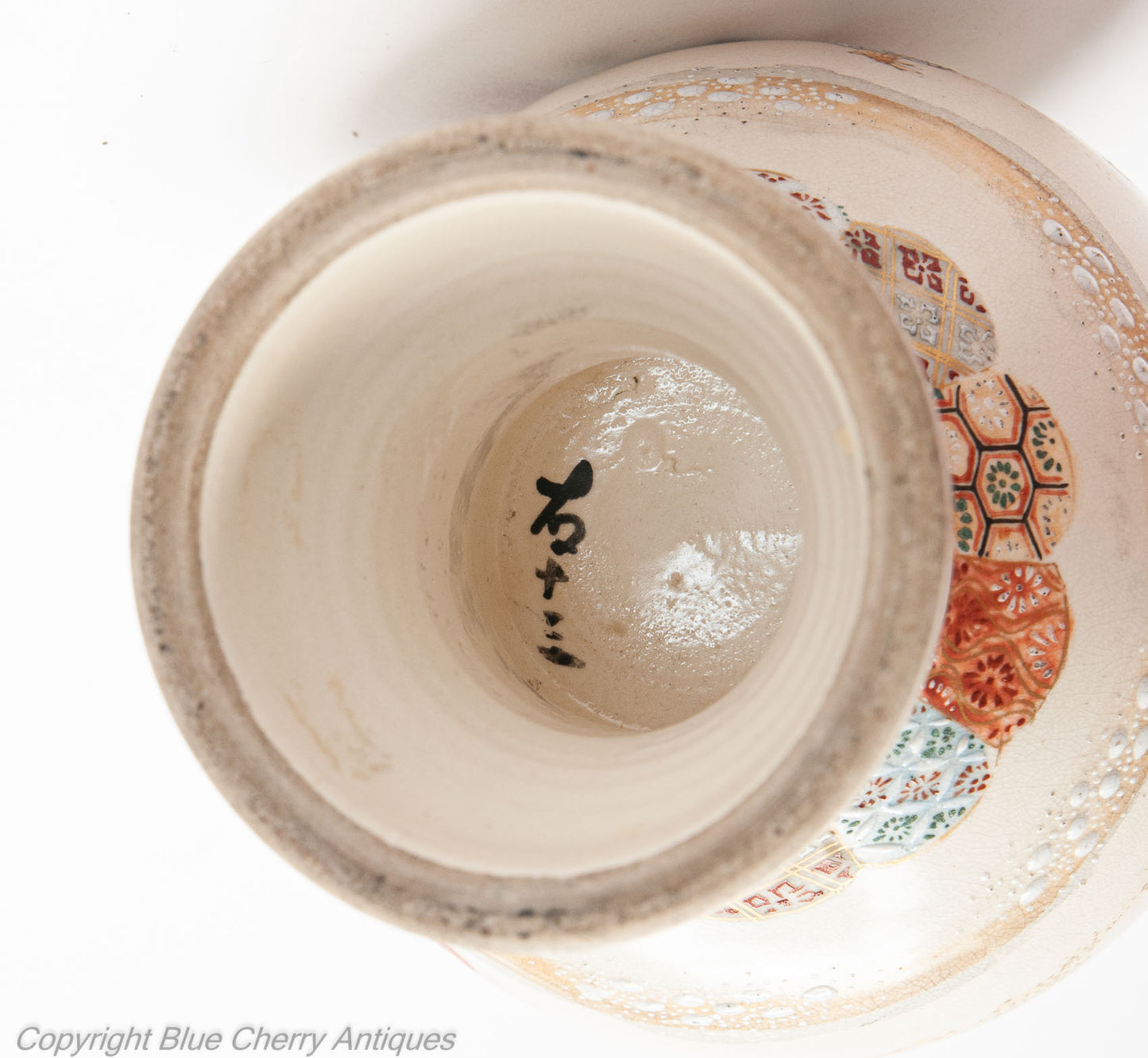 Antique Meiji Japanese Awata Yaki Satsuma Pottery Vase with Children at Play (Code 1971)
