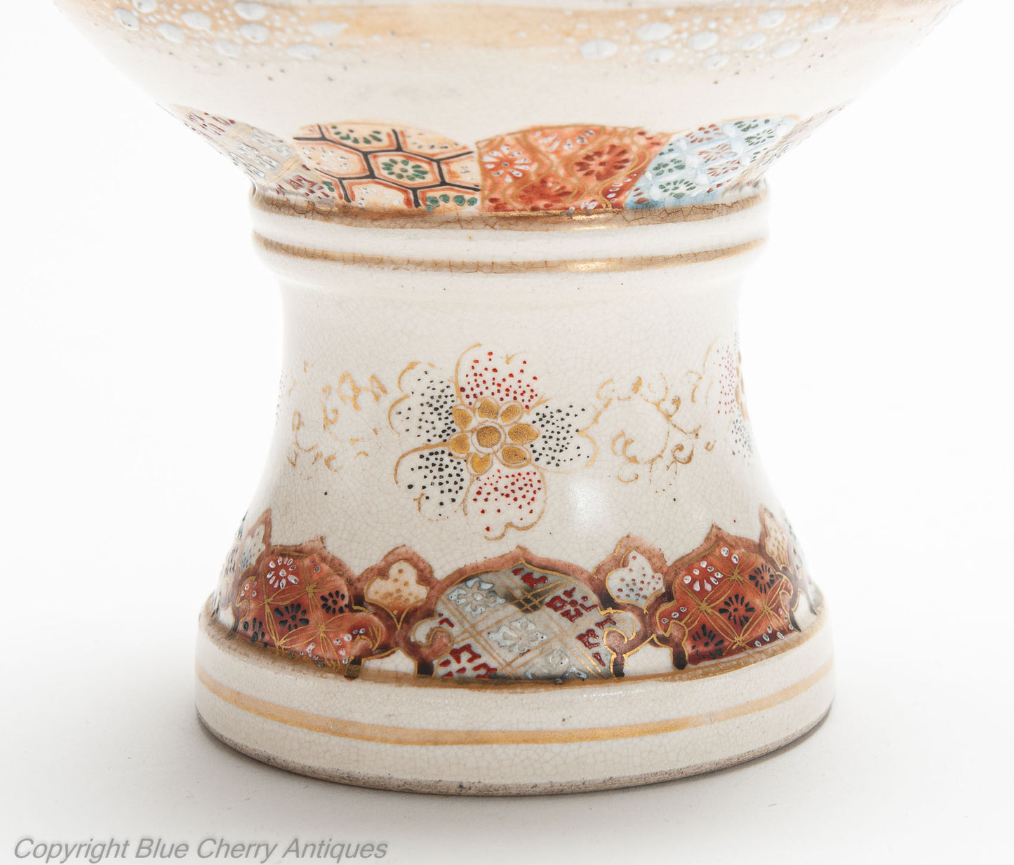 Antique Meiji Japanese Awata Yaki Satsuma Pottery Vase with Children at Play (Code 1971)