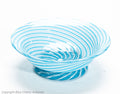 Antique French Clichy Swirl Glass Small Bowl in Aqua Blue - 2nd Empire c1870 (Code 2031)