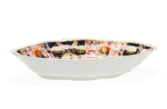 Antique Derby Imari Porcelain Shaped Dish with Scarce Pink Decoration c1790 (Code 2036)