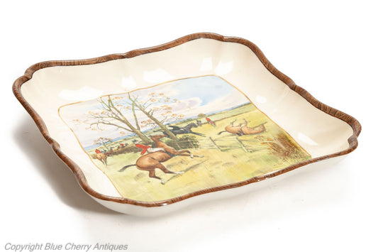 Rare Lionel Edwards / WT Copeland Spode for Soane & Smith Fox Hunting Dish c1925 (Code 2039)
