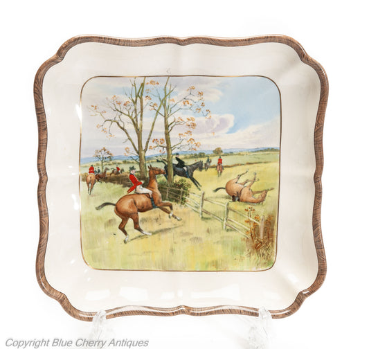 Rare Lionel Edwards / WT Copeland Spode for Soane & Smith Fox Hunting Dish c1925 (Code 2039)