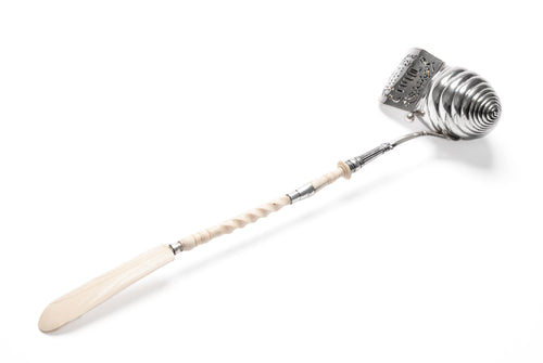 Antique Belgian/German Silver Maitrank Wine Ladle with Turned Handle c1850 (Code 2072)