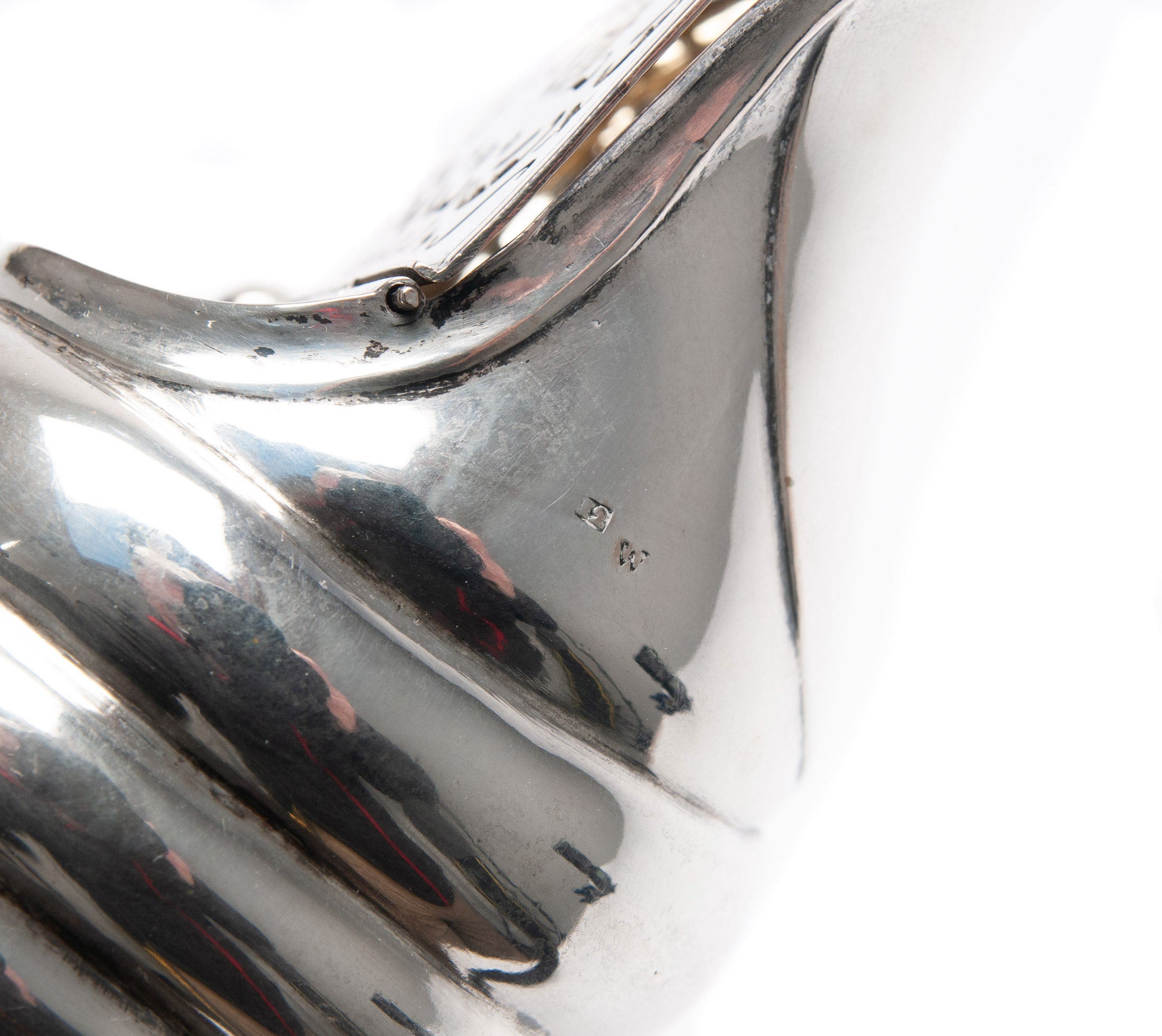 Antique Belgian/German Silver Maitrank Wine Ladle with Turned Handle c1850 (Code 2072)