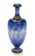 Antique Royal Worcester China Sabrina Ware Art Nouveau Blue Iris Vase c1896 (Code 2103)