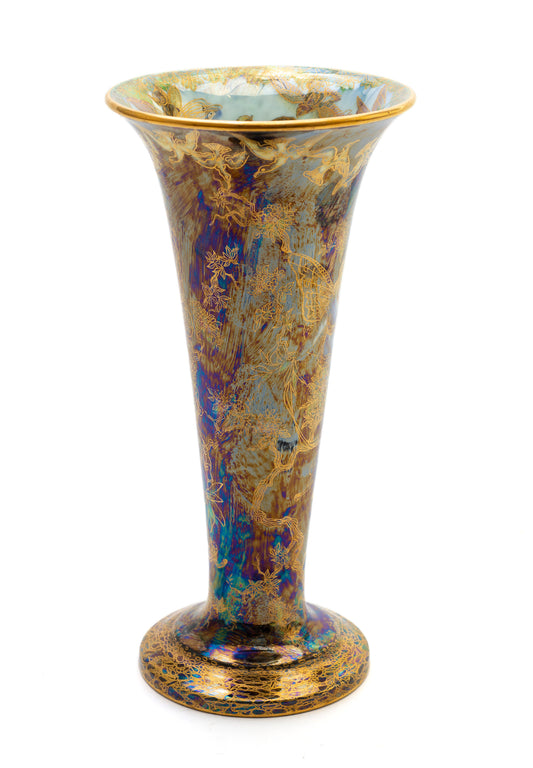 Fine Wedgwood Fairyland Lustre Butterfly Women Vase by Daisy Makeig Jones c1920 (Code 2125)