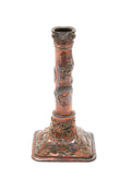 Antique Japanese Antimony & Copper Plated Candlestick with Dragons (Code 2210)