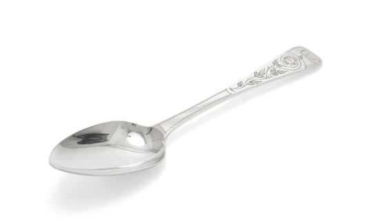 Large Silver Serving Spoon by William Eaton - Antique Victorian - London 1840 (Code 2214)