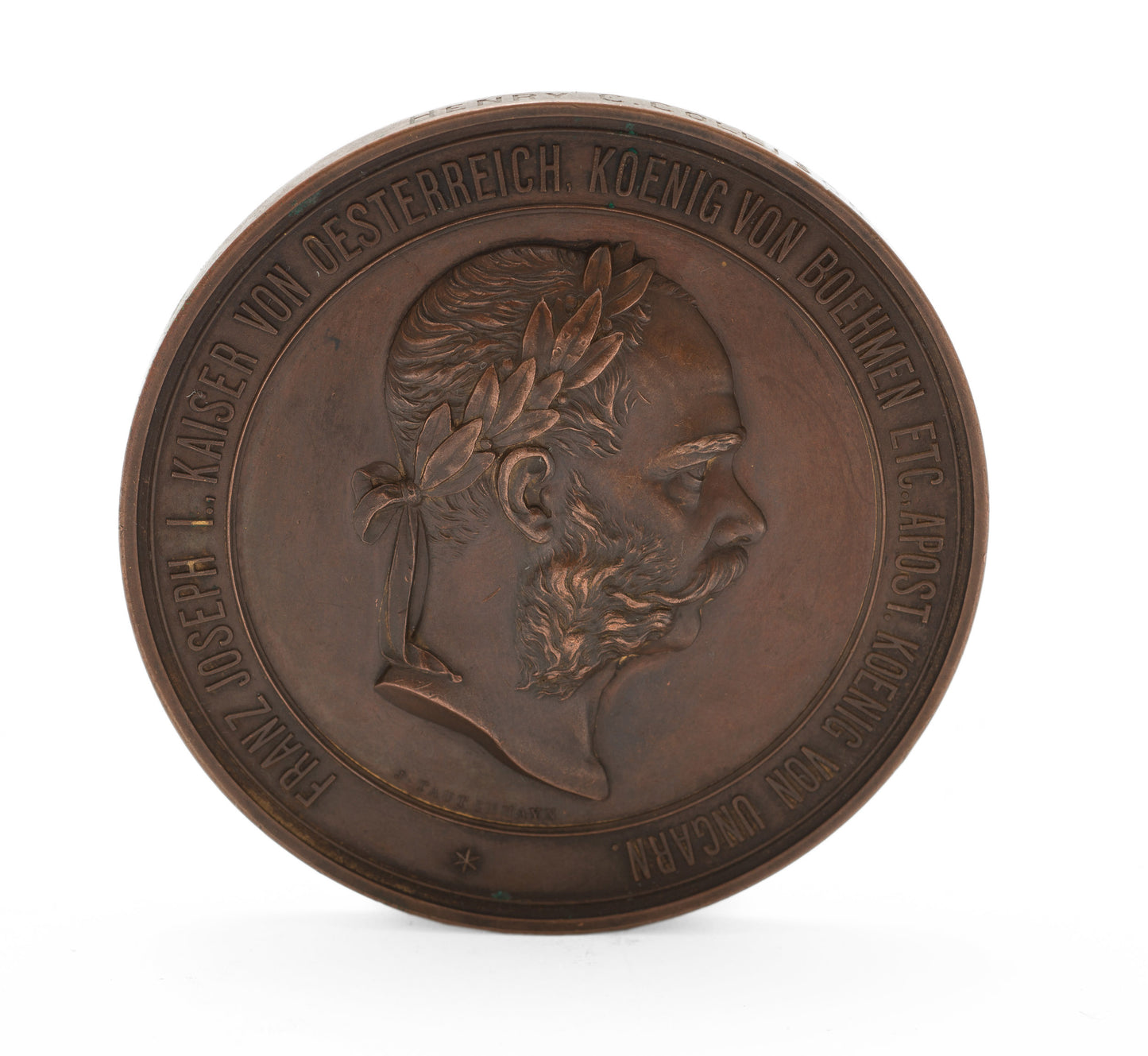 Vienna World Fair Exhibition 1873 Franz Joseph Bronze Merit Medal - Collinson (Code 2217)