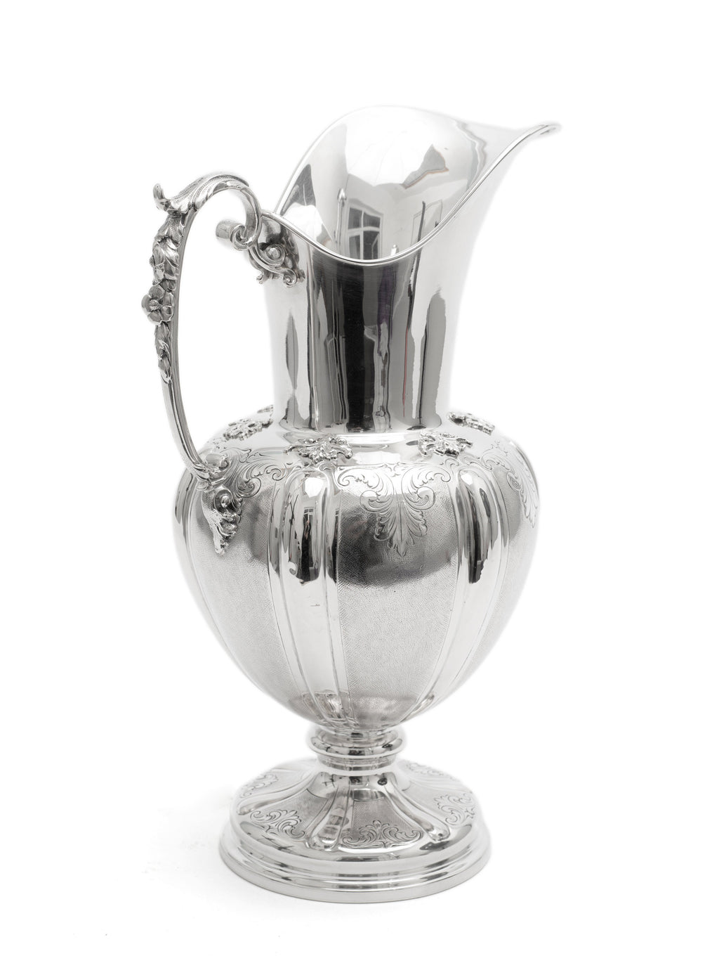 Italian Vintage Solid Silver Wine Jug / Ewer by Zanetti & Pellegrini of Milan (Code 2244)