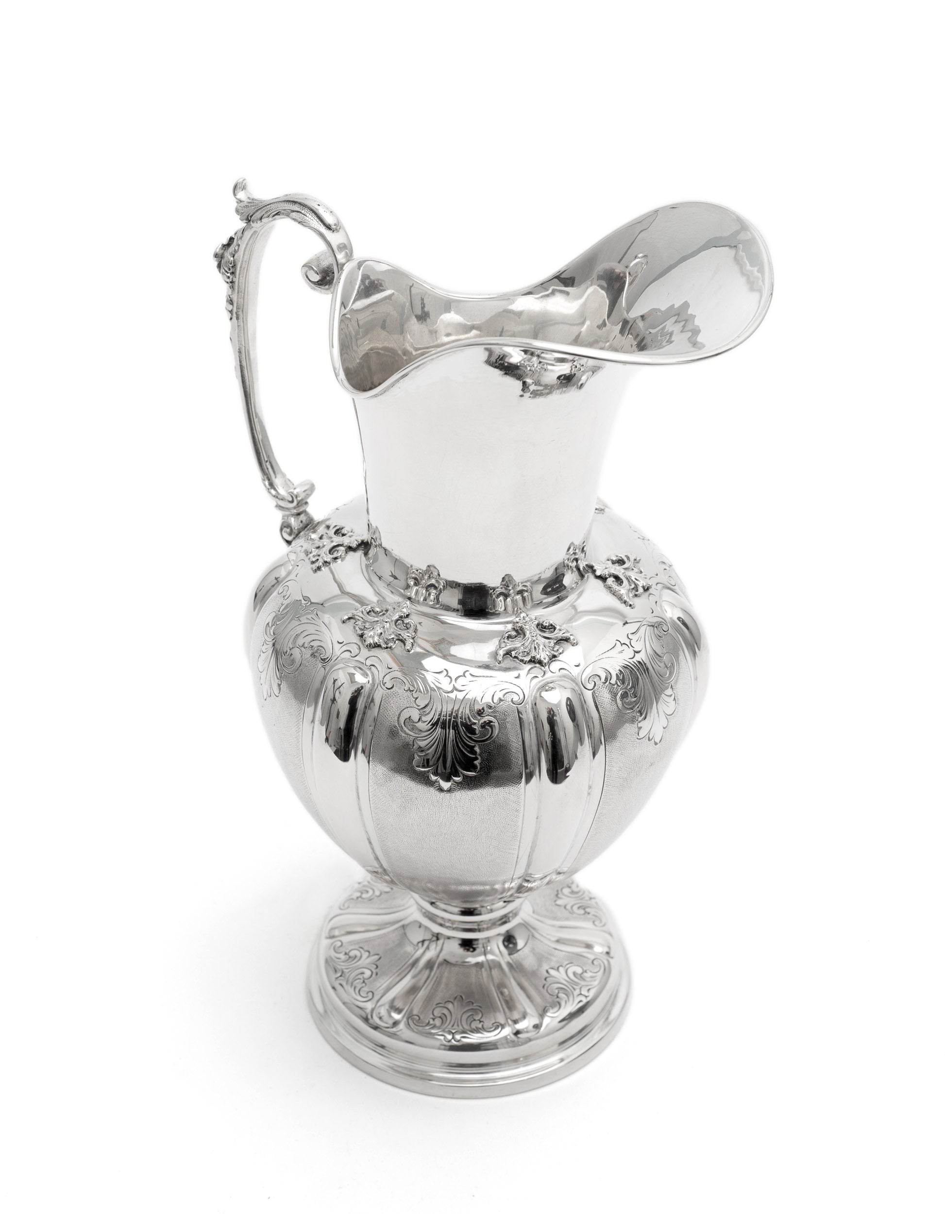 Italian Vintage Solid Silver Wine Jug / Ewer by Zanetti & Pellegrini of Milan (Code 2244)