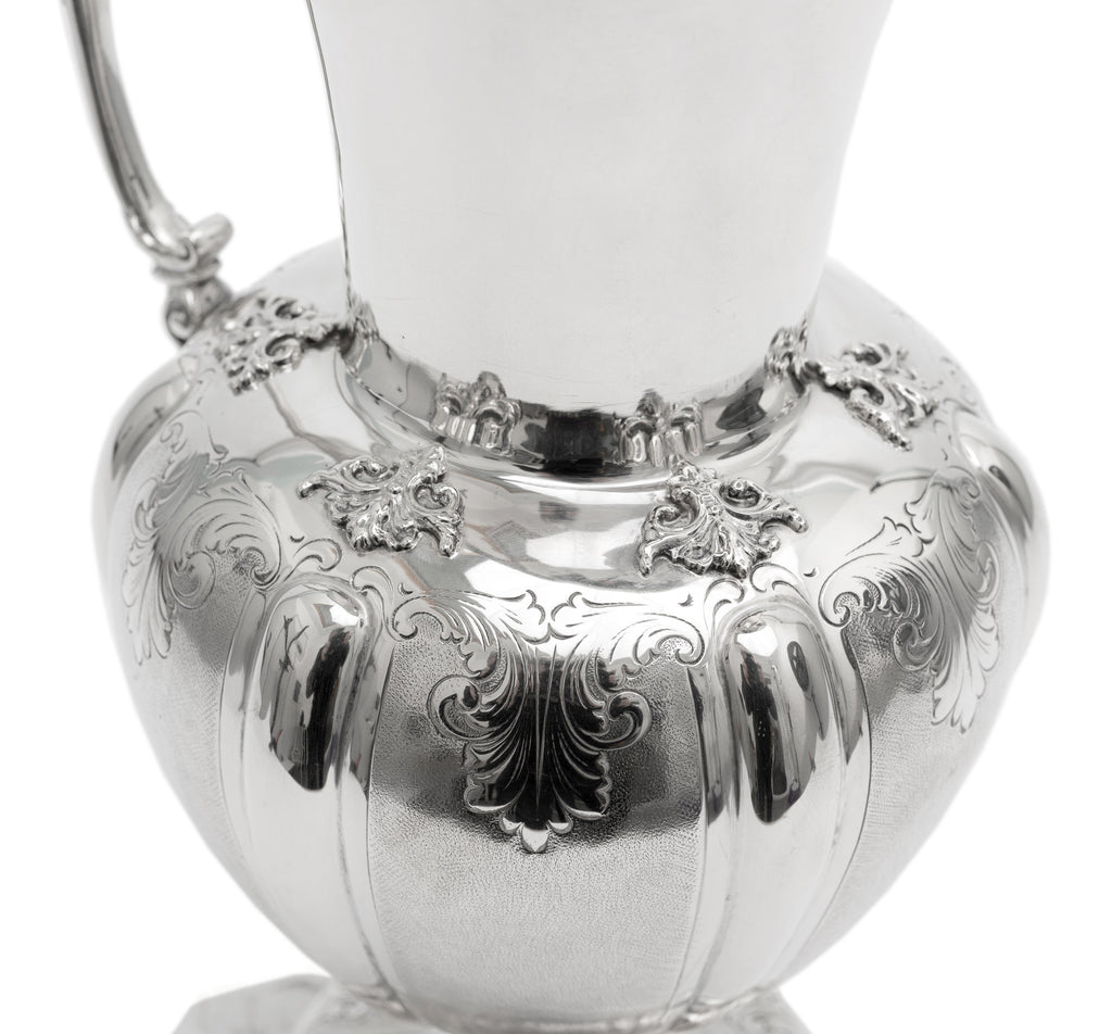 Italian Vintage Solid Silver Wine Jug / Ewer by Zanetti & Pellegrini of Milan (Code 2244)
