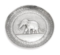 Antique Sri Lankan Hand Made Silver Dish with Repousse Elephant c1900 (Code 2251)