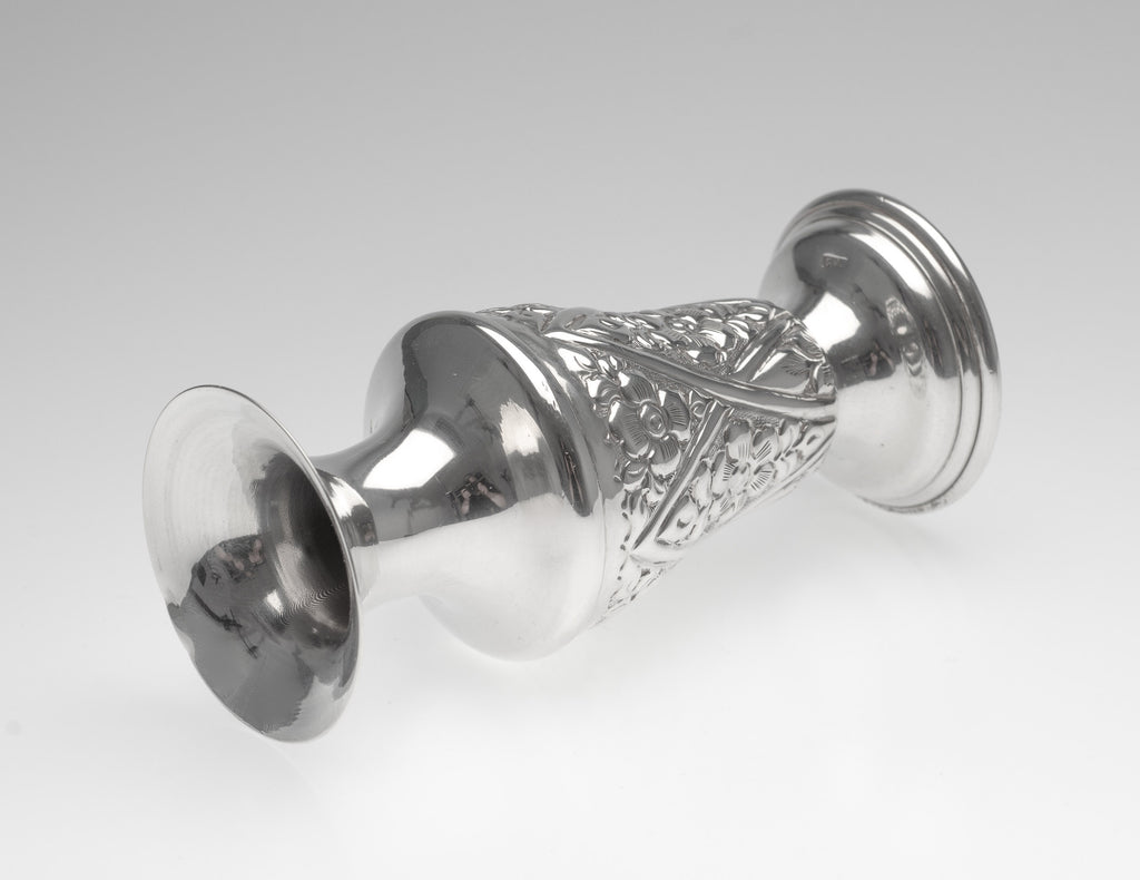 Vintage Egyptian Silver Vase in the Middle Eastern Islamic Style with Floral Panels (Code 2295)