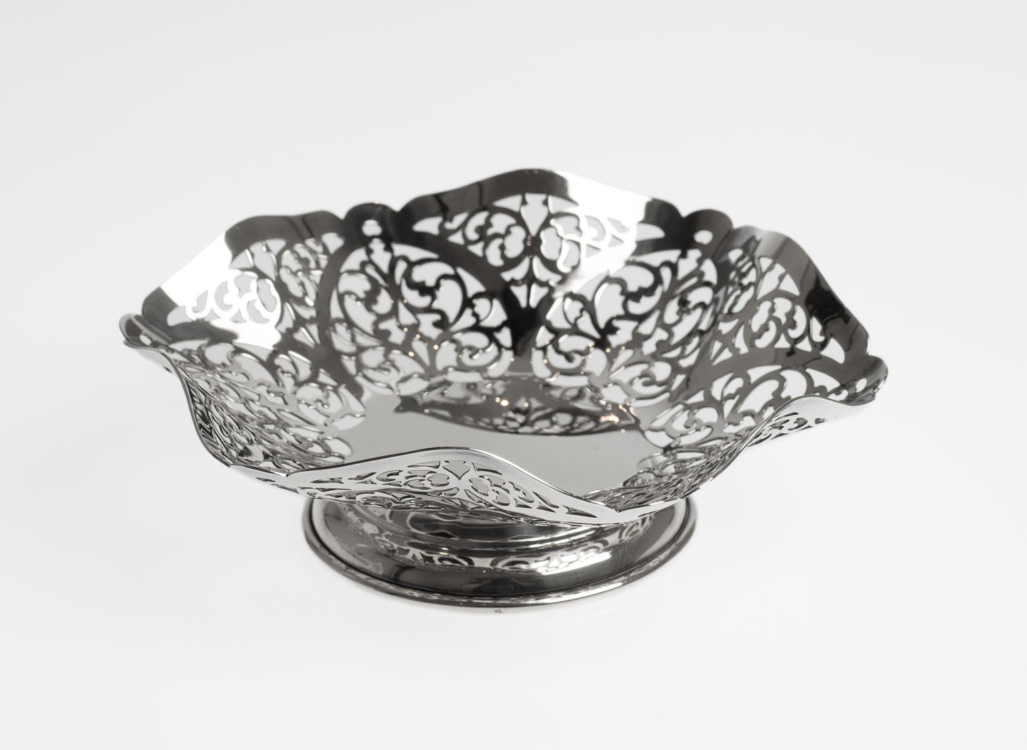 Vintage Silver Sweetmeat Dish with Pierced Sides - SJ Rose London 1974 (Code 2323)