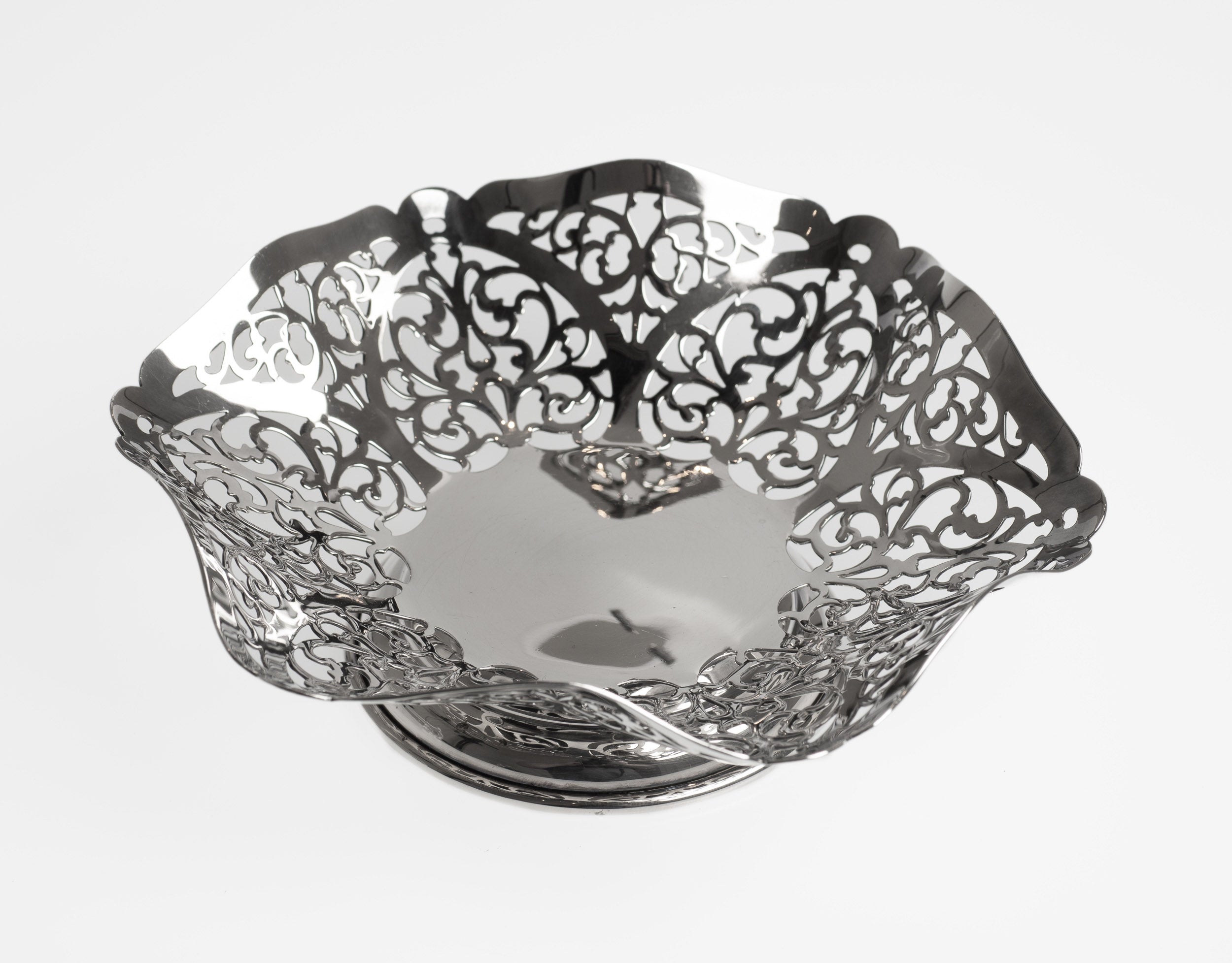 Vintage Silver Sweetmeat Dish with Pierced Sides - SJ Rose London 1974 (Code 2323)