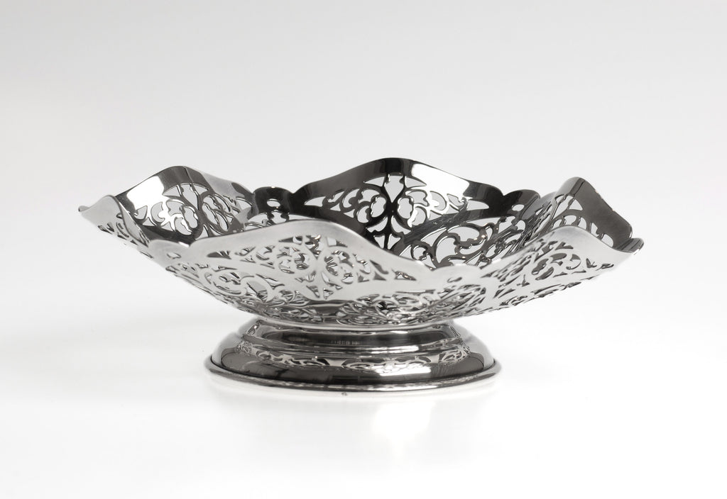 Vintage Silver Sweetmeat Dish with Pierced Sides - SJ Rose London 1974 (Code 2323)