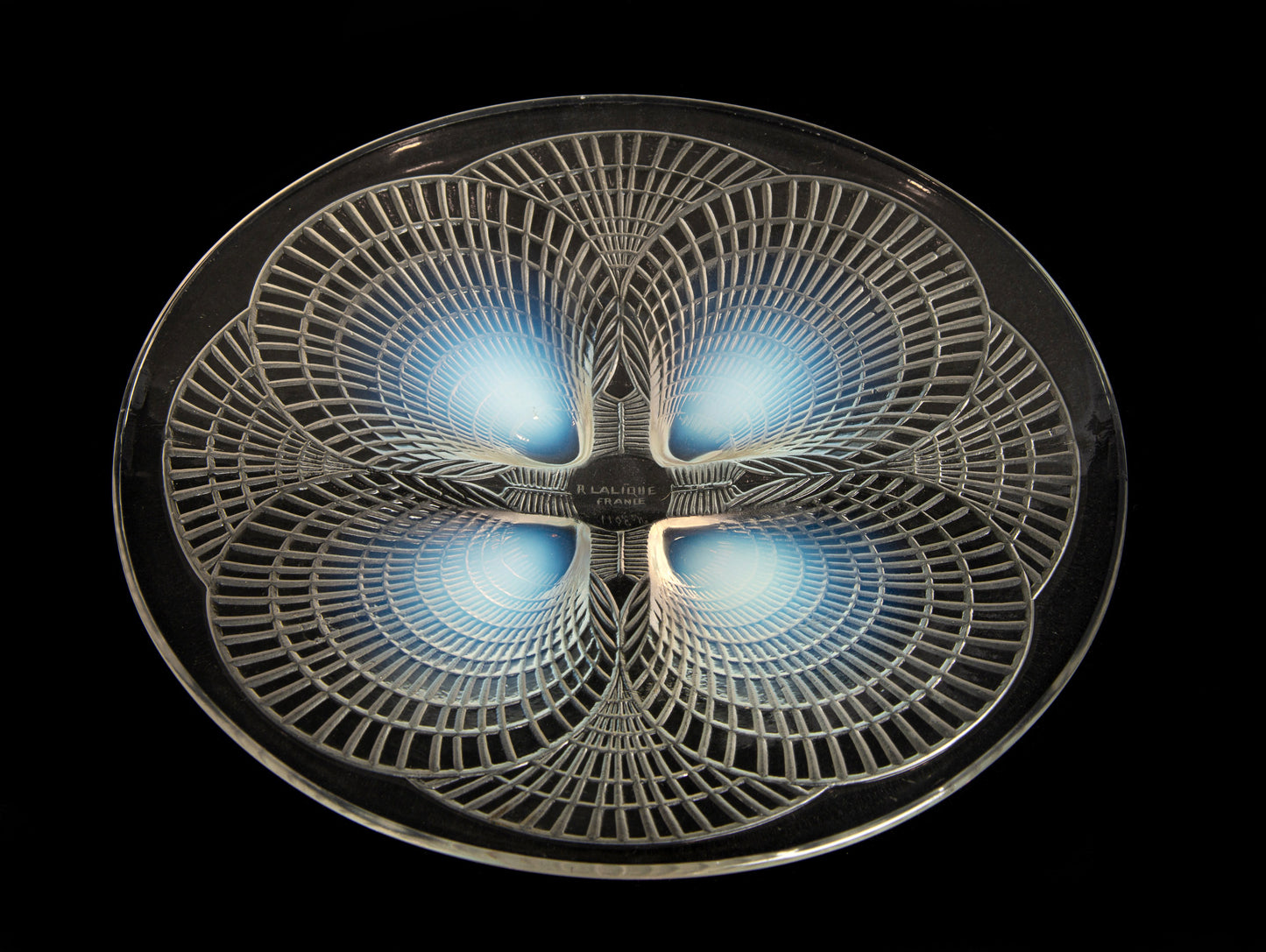 Rene Lalique Glass Coquilles Pattern Opalescent Plate Art Deco c1924 - Nr 3011 (Code 2331)