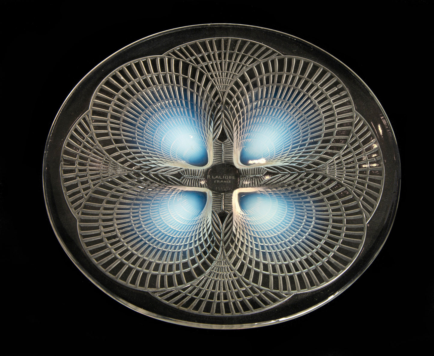 Rene Lalique Glass Coquilles Pattern Opalescent Plate Art Deco c1924 - Nr 3011 (Code 2331)