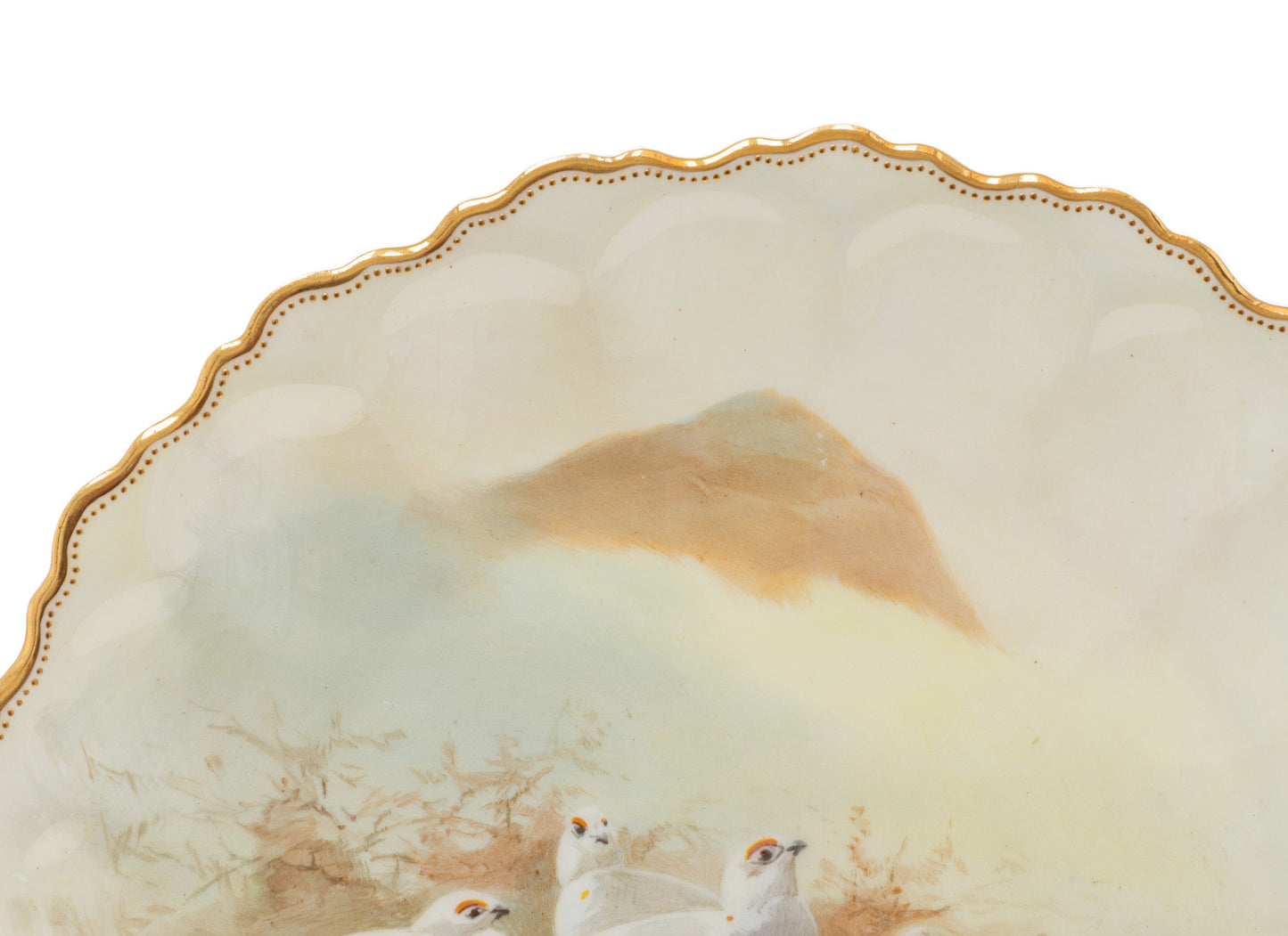 Royal Doulton Joseph Hancock Ptarmigan Hand Painted Plate - Antique 1892 (Code 2382)