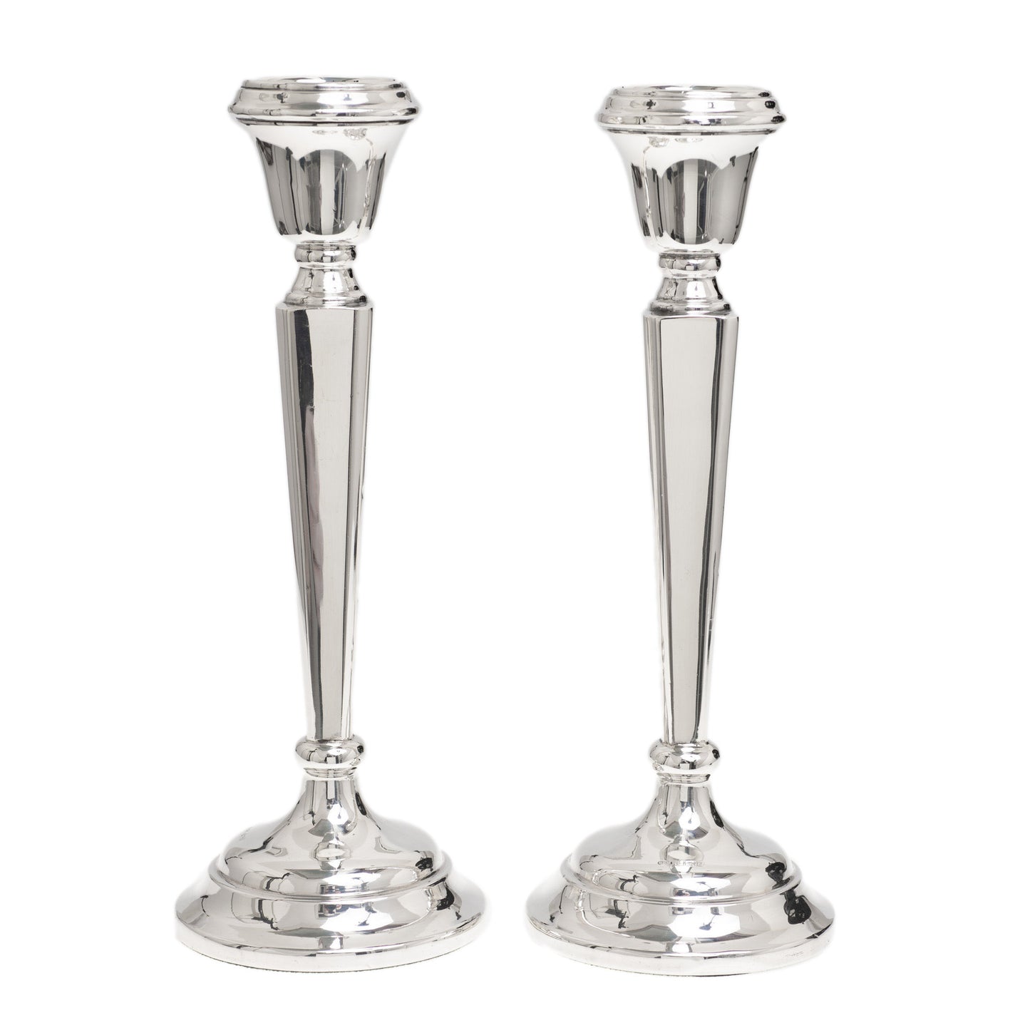 Pair Vintage Sterling Silver Candlesticks by Sanders & Mackenzie, B'ham 1968 (Code 2411)