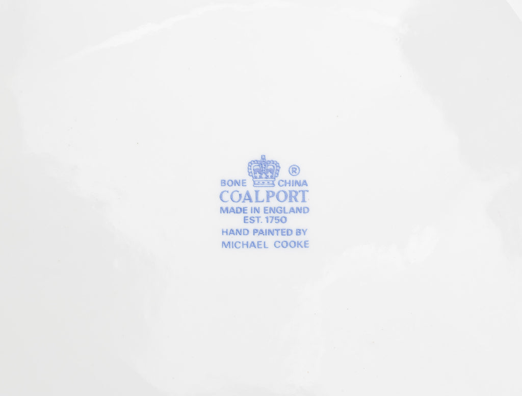 Vintage Coalport China Hand Painted Fruit Cabinet Plate with Apples - Michael Cooke (Code 2423)