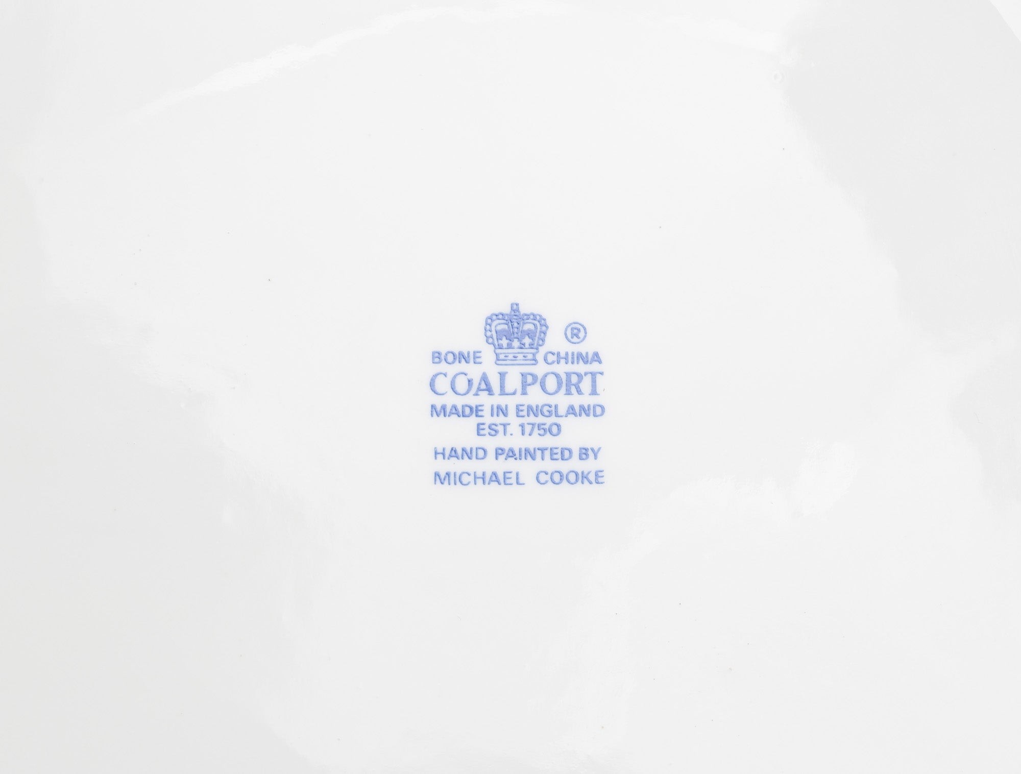Vintage Coalport China Hand Painted Fruit Cabinet Plate with Apples - Michael Cooke (Code 2423)