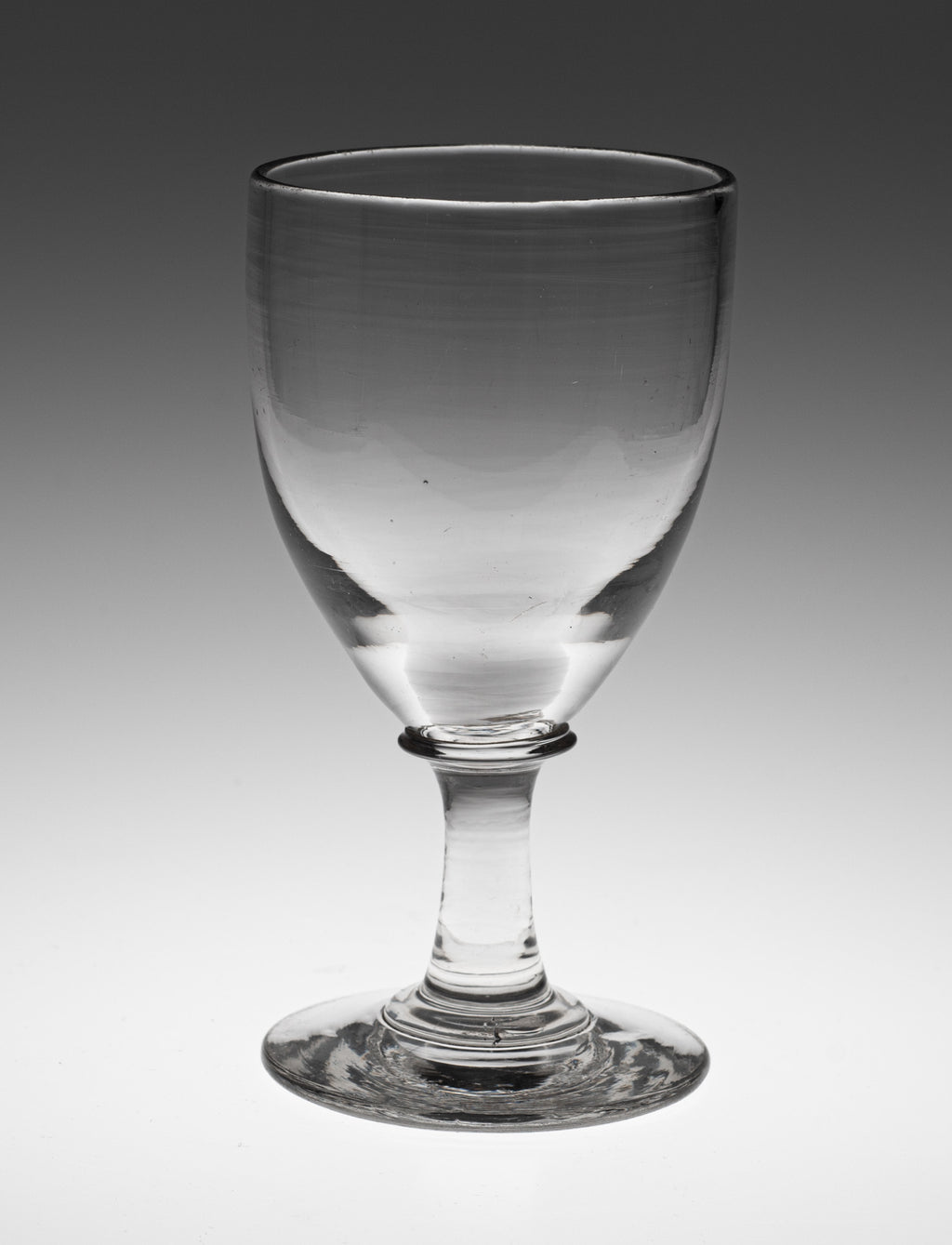 Victorian Antique Tall Bistro Style Rummer Drinking Glass with Stem c1850 (Code 2428)