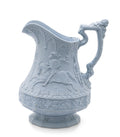 Antique William Ridgway & Sons Blue Stoneware Eglinton Tournament Jug c1840 (Code 2462)