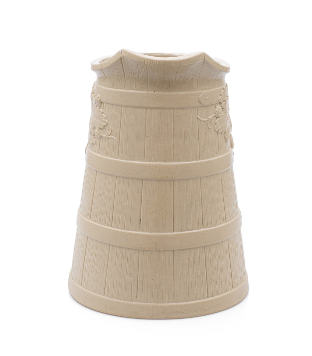 Antique Cork & Edge Victorian Moulded Stoneware Beer Jug c1850 - Unrecorded? (Code 2470)