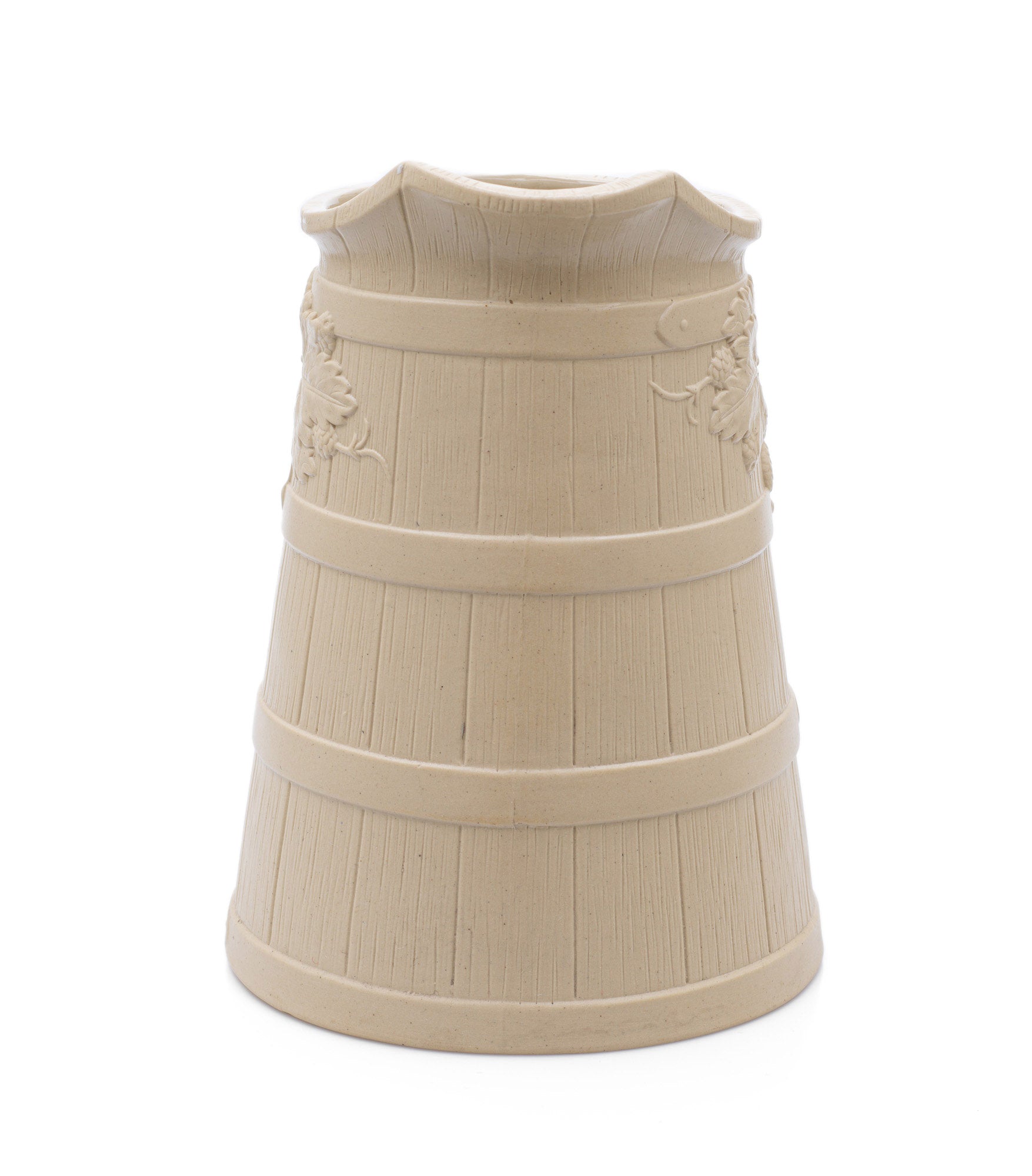 Antique Cork & Edge Victorian Moulded Stoneware Beer Jug c1850 - Unrecorded? (Code 2470)