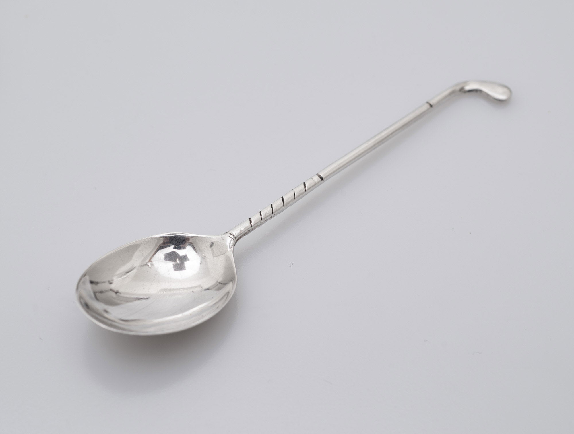 Set 10 Vintage Sterling Silver Coffee Spoons with Golf Club Golfing Handles (Code 2508)