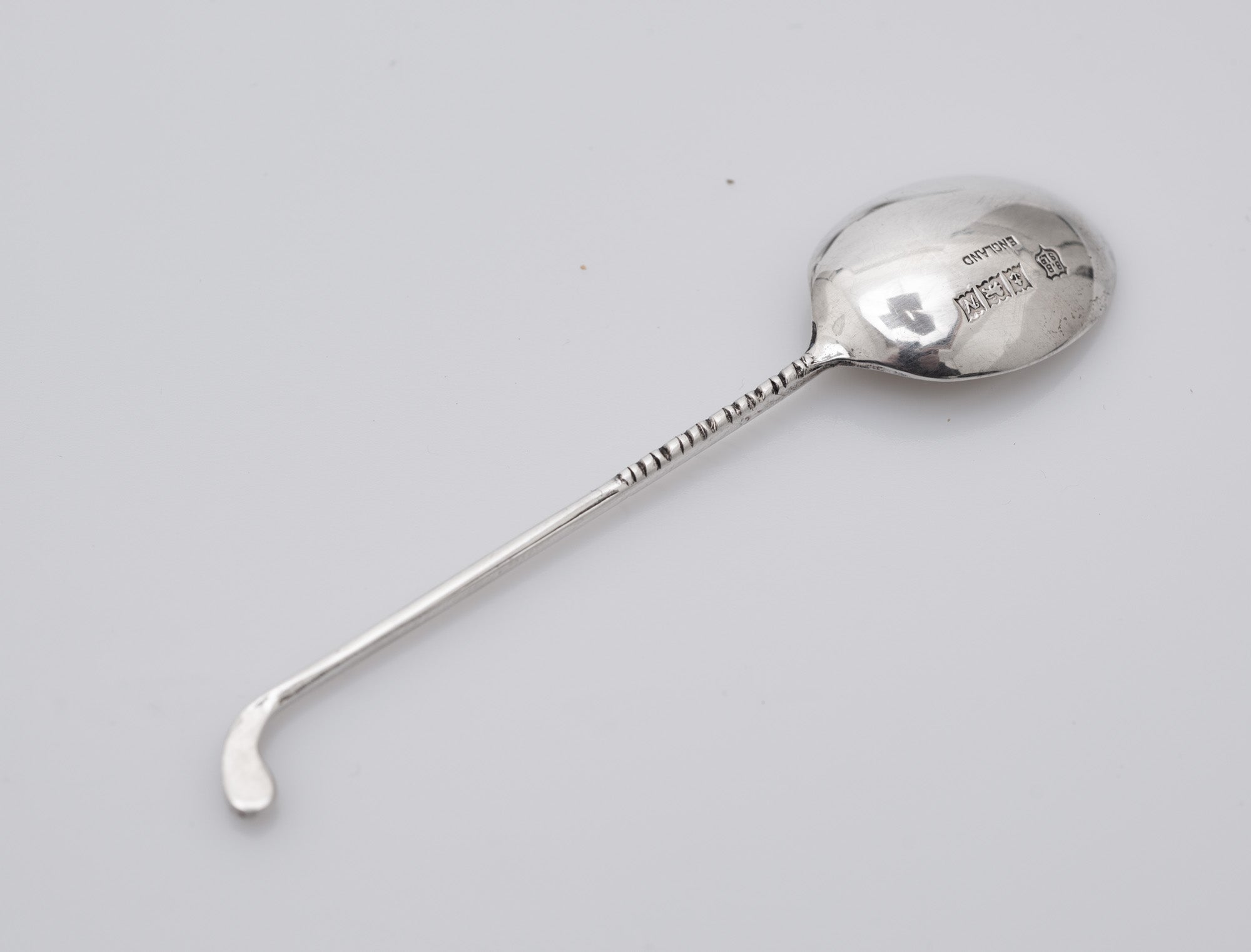 Set 10 Vintage Sterling Silver Coffee Spoons with Golf Club Golfing Handles (Code 2508)