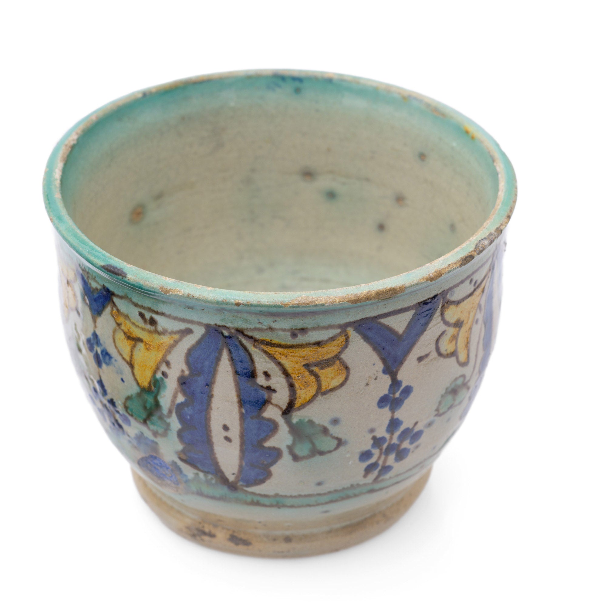 Antique Colonial Indian Multan / Sindh Pottery Storage Jar in Polychrome Glaze (Code 2516)