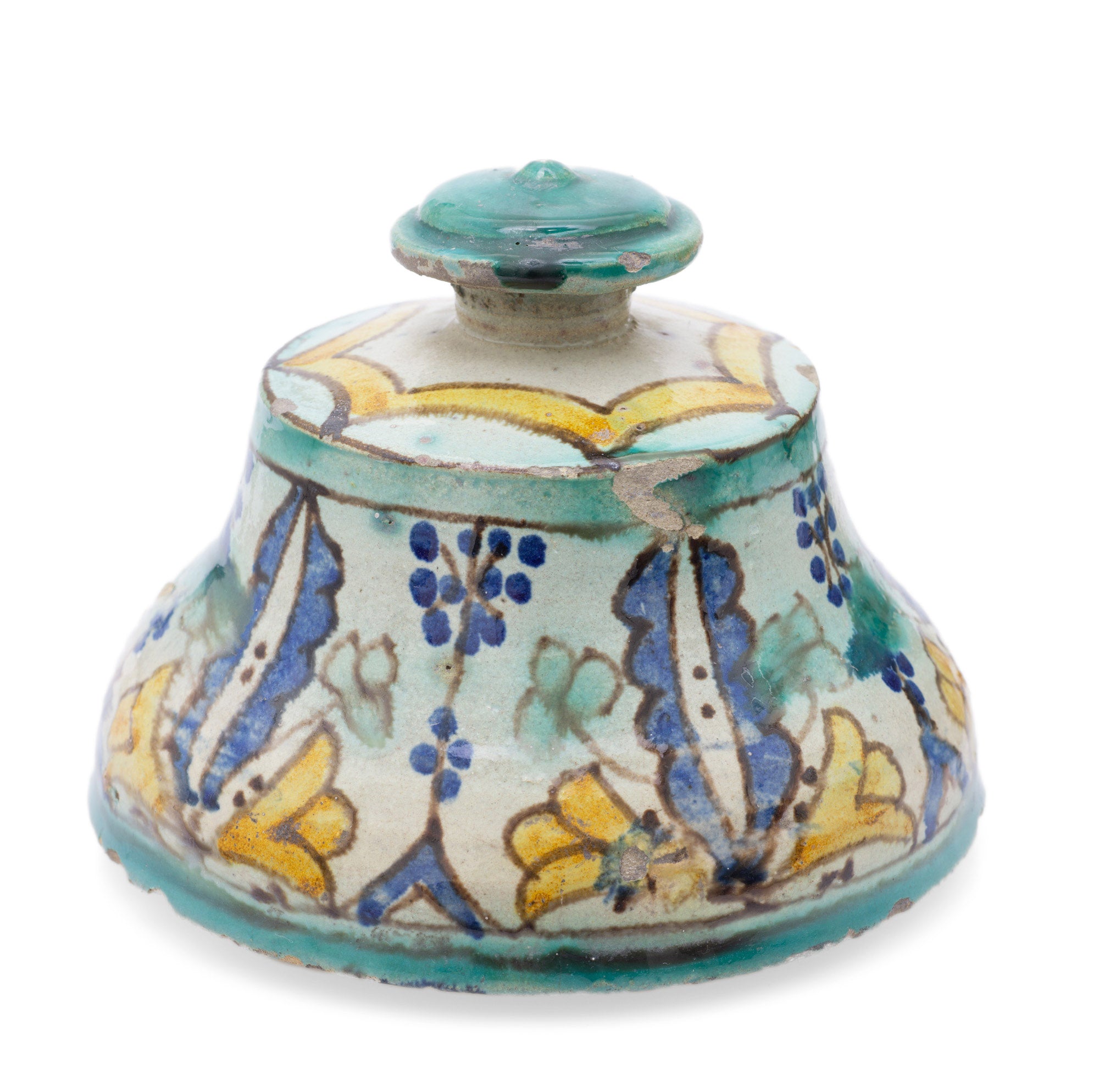 Antique Colonial Indian Multan / Sindh Pottery Storage Jar in Polychrome Glaze (Code 2516)