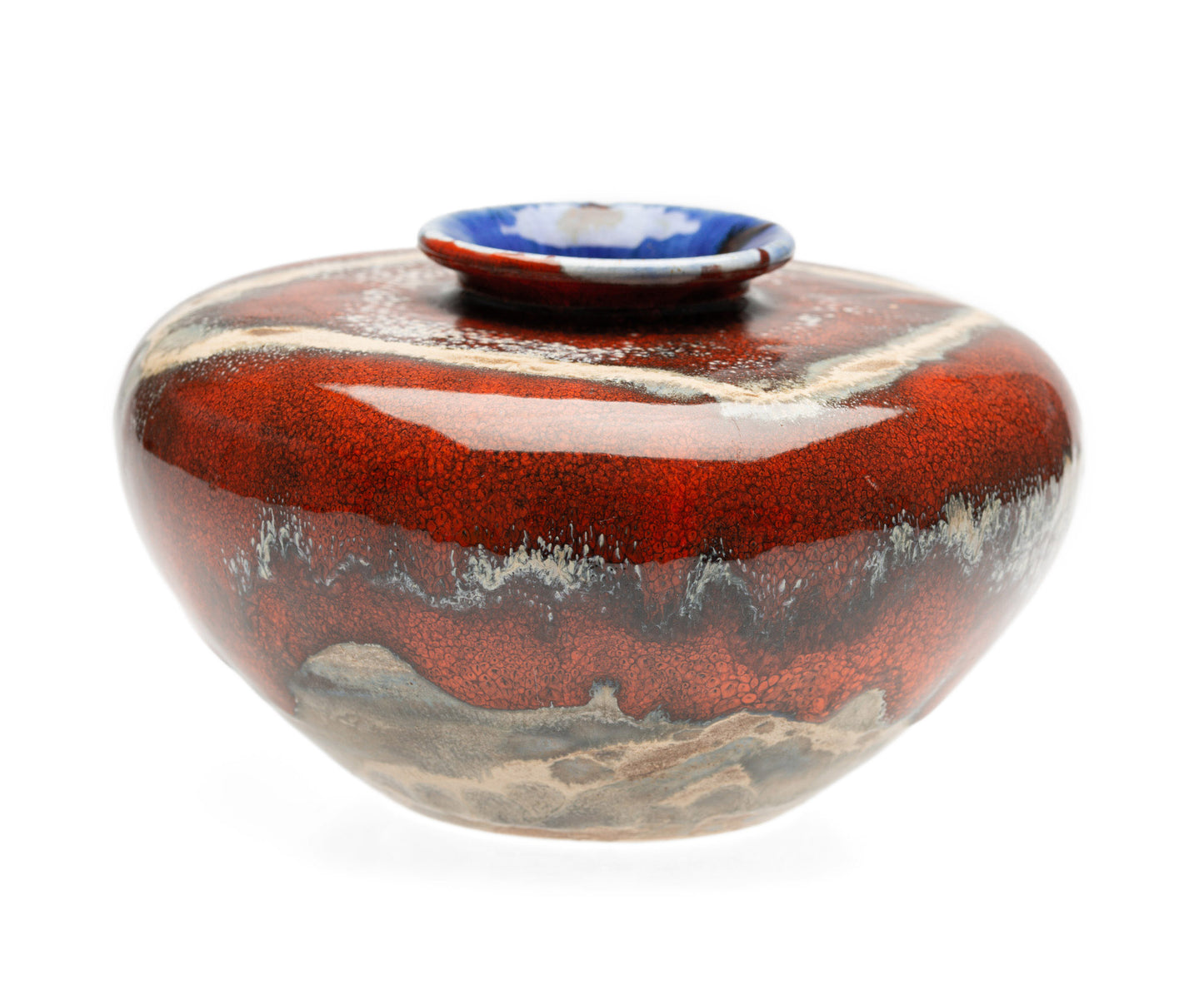 Anita Harris - Black Ryden Pottery Vase Colours of the Night Sky Frozen in Time (Code 2581)