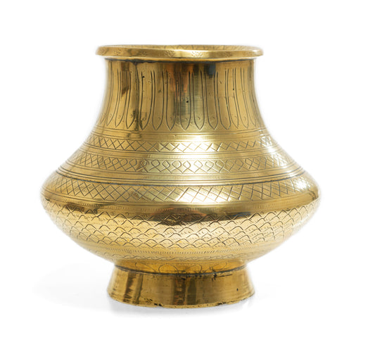 Antique Indian Islamic Region Polished Bronze Lota Vase Water Vessel c1850 (Code 2651)