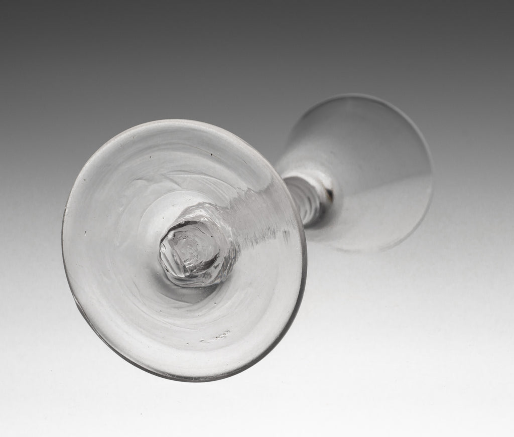 Antique Georgian Opaque Twist DSOT English Lead Wine Glass c1765 (Code 2703)