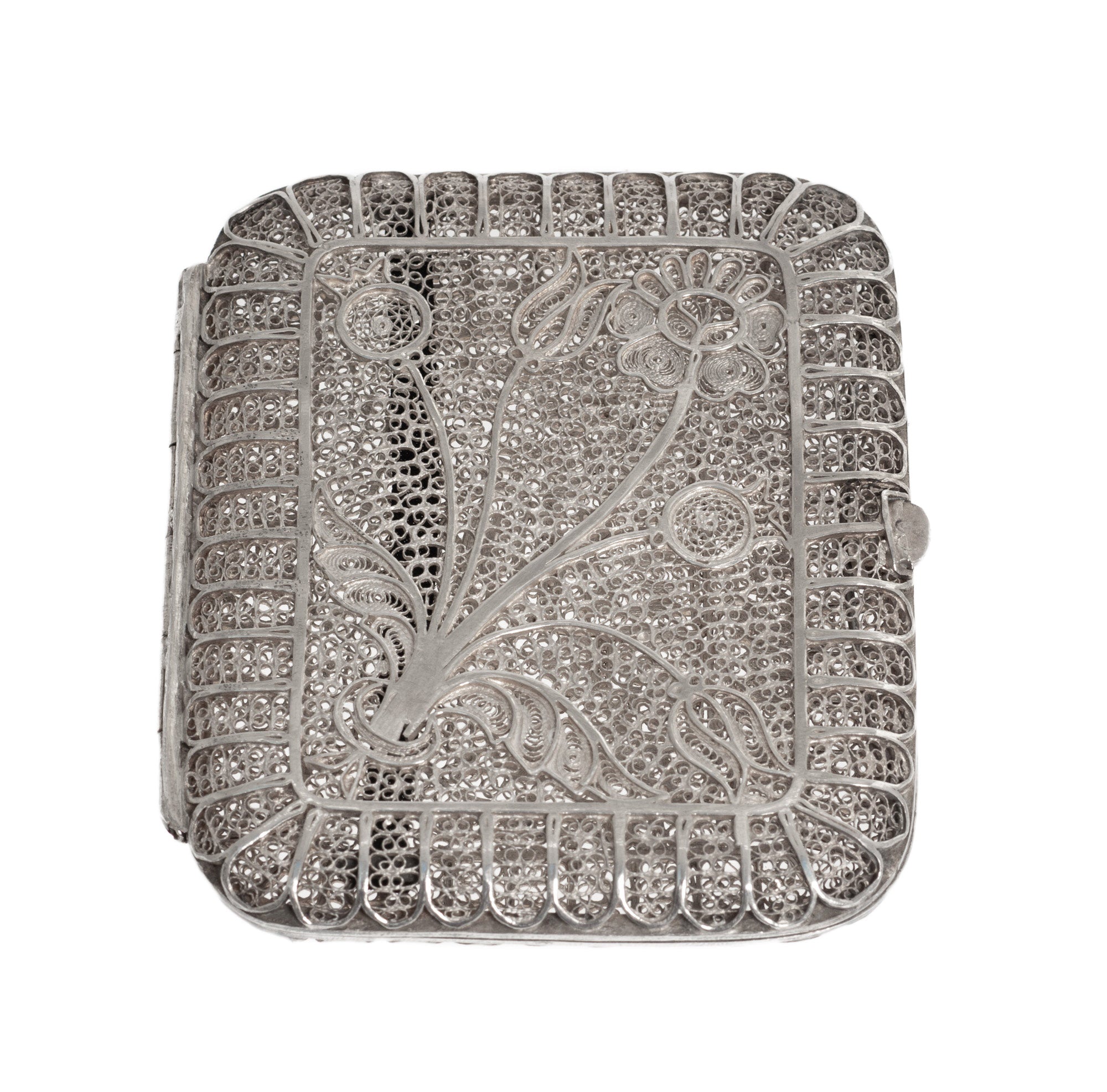 silver cigarette case india ANTIQUE INDIAN ENGRAVED PLATE / BOX, MAP & PALACE Buy Stainless Steel Extra Slim