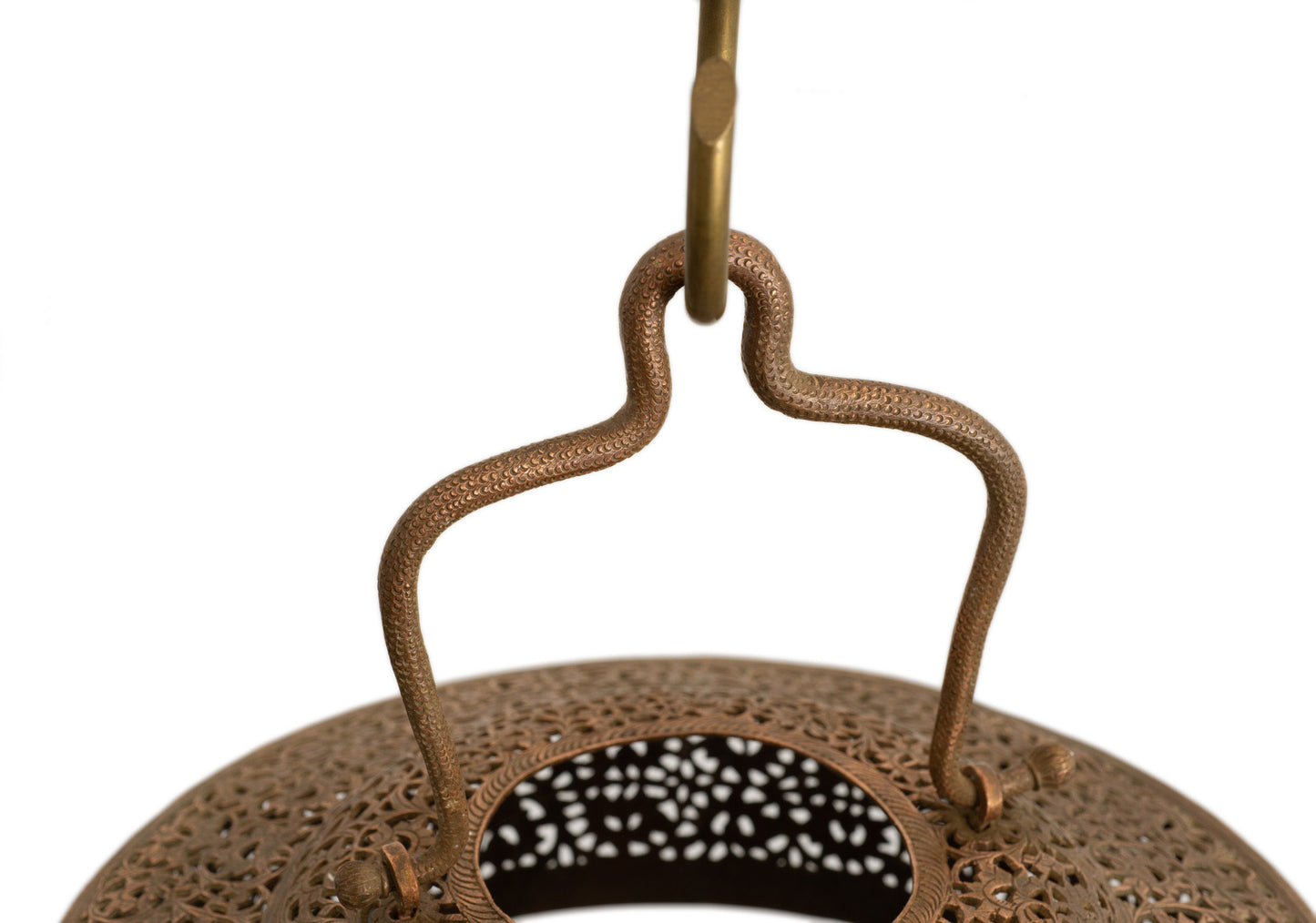 Antique/Vintage Large Ottoman Copper Hanging Concertina Incense Burner/Lantern (Code 2756)