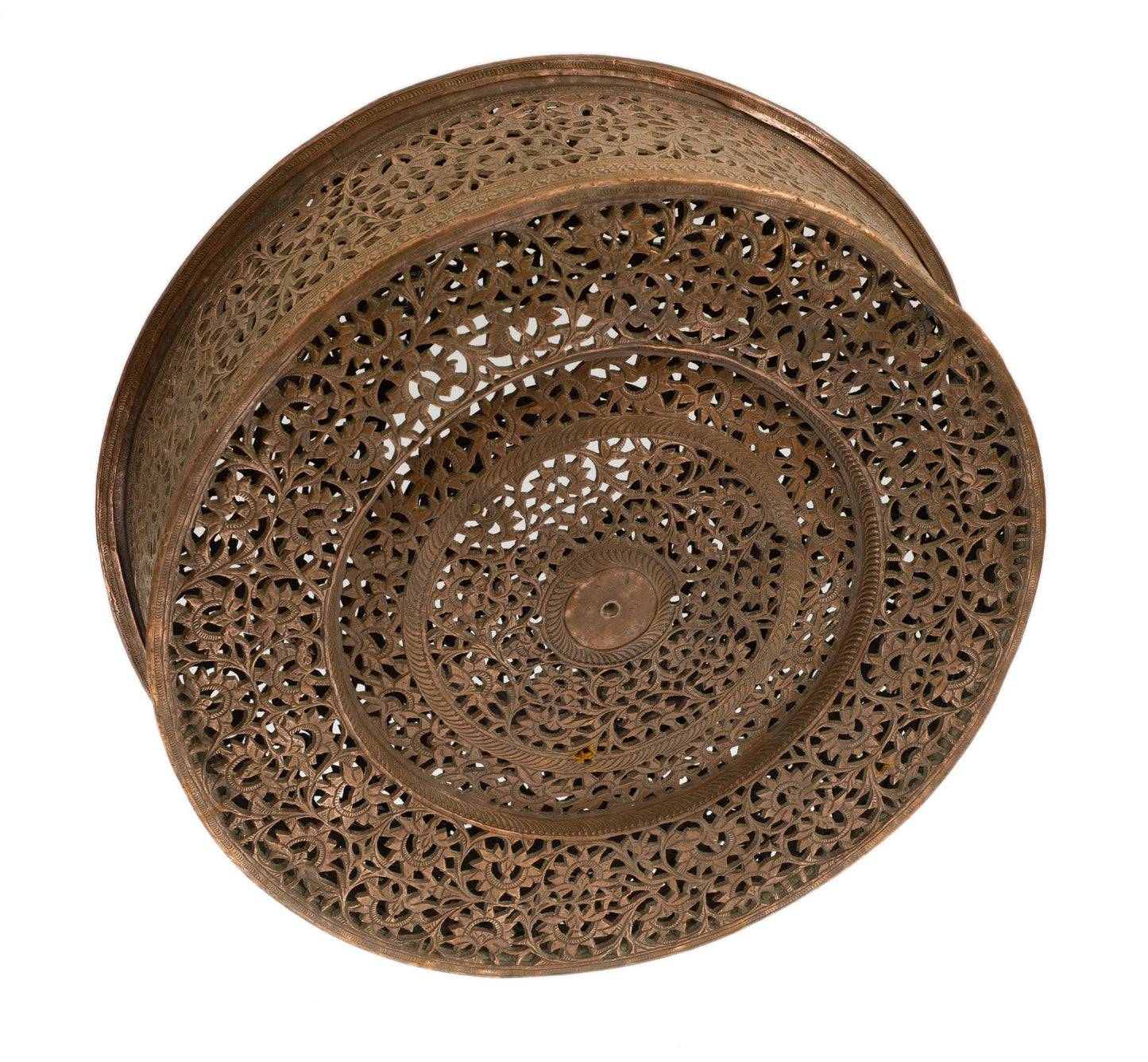 Antique/Vintage Large Ottoman Copper Hanging Concertina Incense Burner/Lantern (Code 2756)