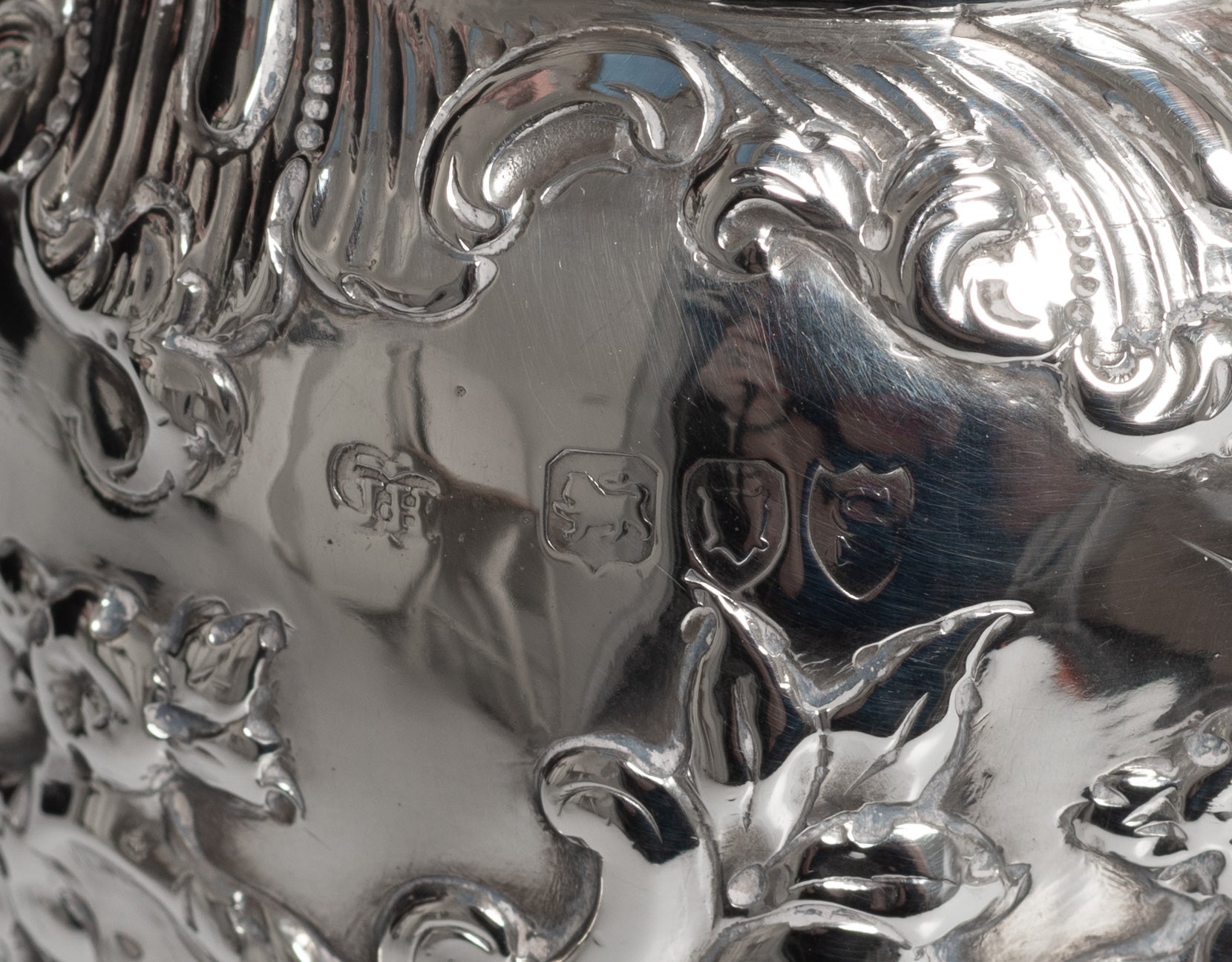 Pair Antique Victorian Sterling Silver Vases by Sibray, Hall & Co of Sheffield (Code 2764)
