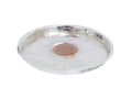 Antique Ottoman Empire Hand Made Silver Dish with Copper 1 Para Coin Inset (Code 2855)