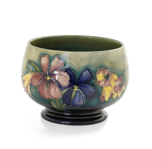 William Moorcroft Art Deco Period Pottery Bowl in the Spring Flowers Pattern (2976)