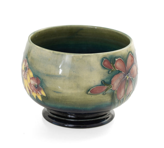 William Moorcroft Art Deco Period Pottery Bowl in the Spring Flowers Pattern (2976)