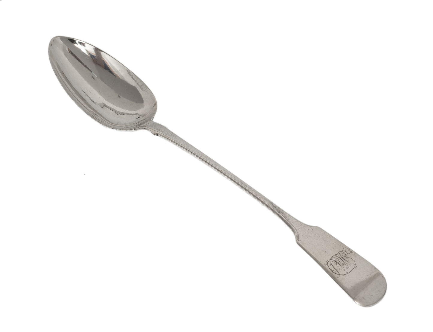 Antique Georgian Fiddle Pattern Basting Spoon in Sterling Silver, London 1828 (3040)