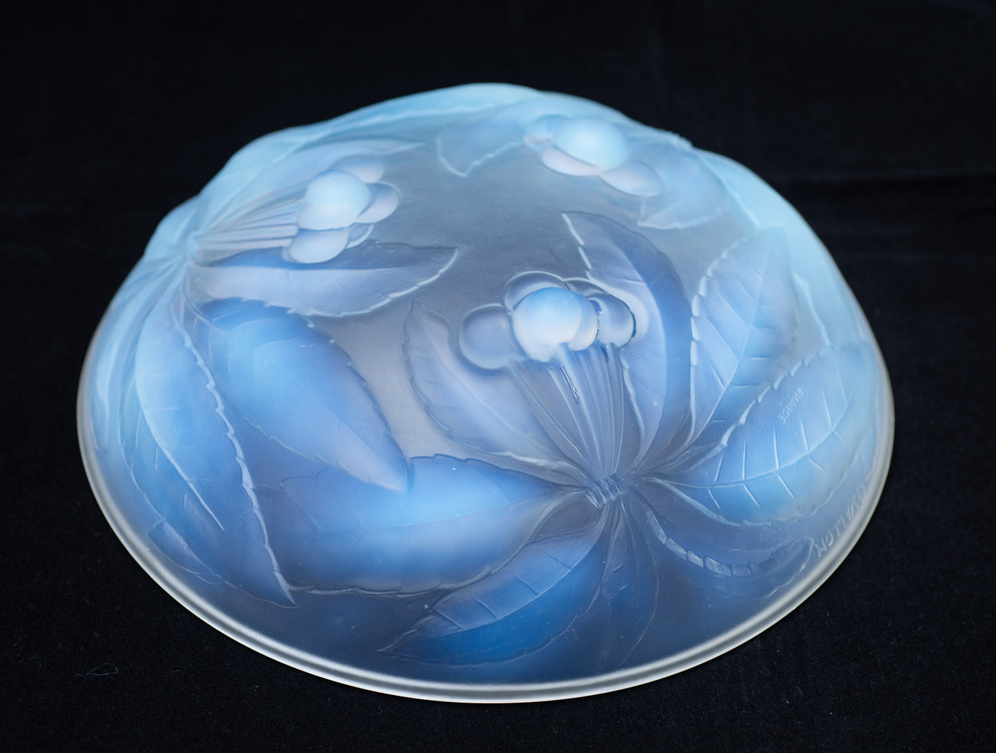 G Vallon Opalescent Glass Bowl Art Deco Period Cerises (Cherries) Design (3058)